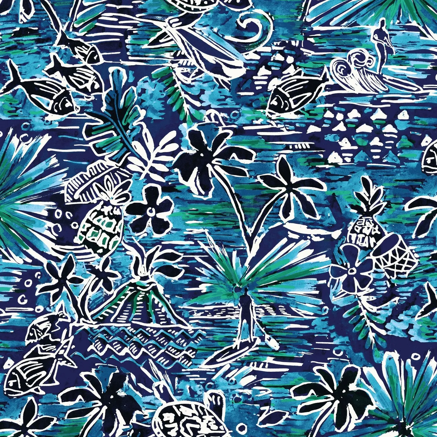 Jackie Dress - Honu Island Blue