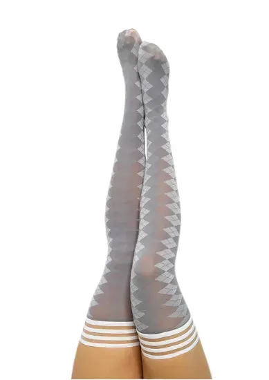 KIXIES PAR 4 - GREY ARGYLE SIZE A