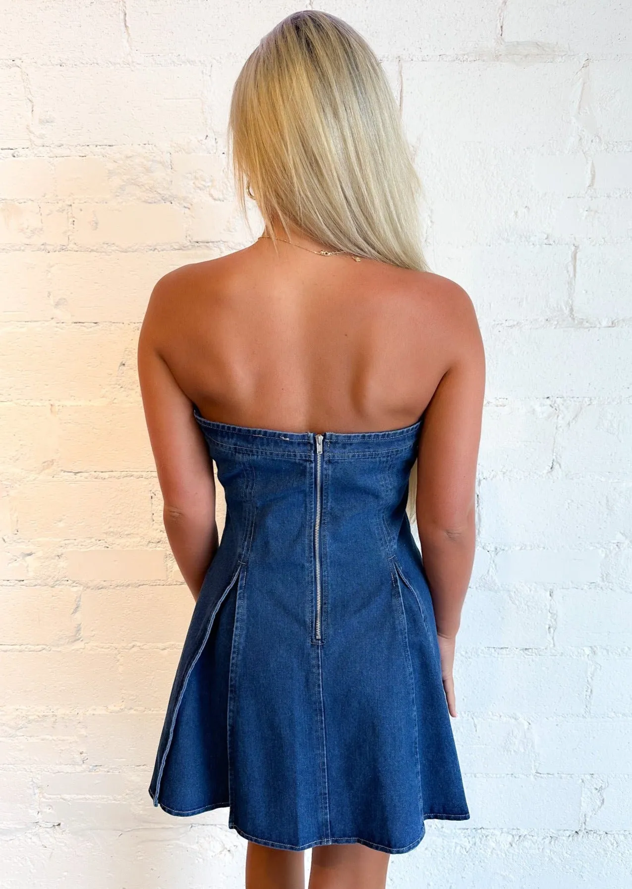 Leah Denim Mini Dress