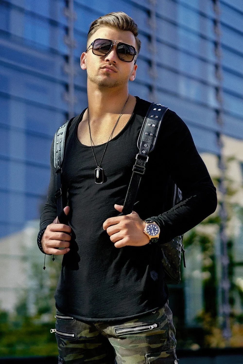 Longline Longsleeve Schwarz 7315