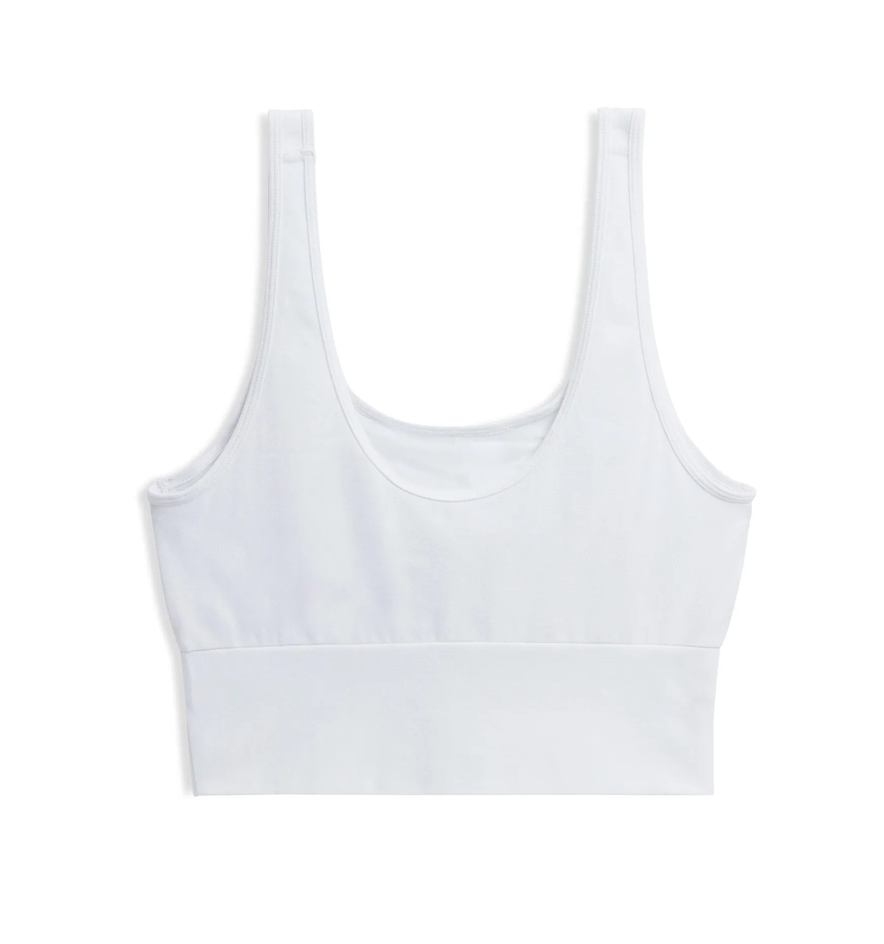 Longline Scoop Bra - White