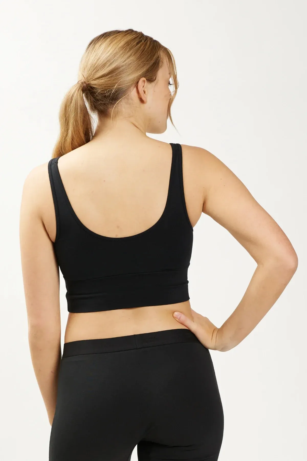 Longline Scoop Bra - White