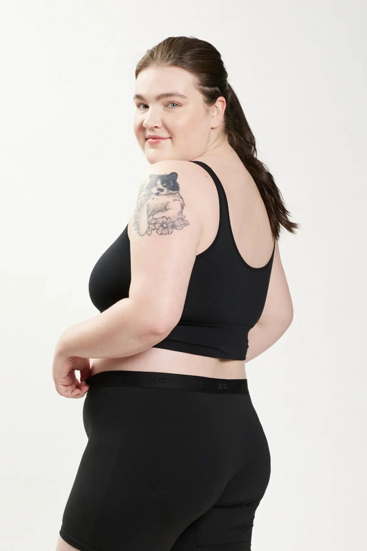 Longline Scoop Bra - White