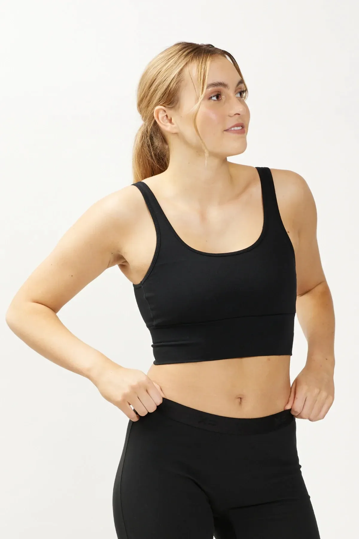 Longline Scoop Bra - White