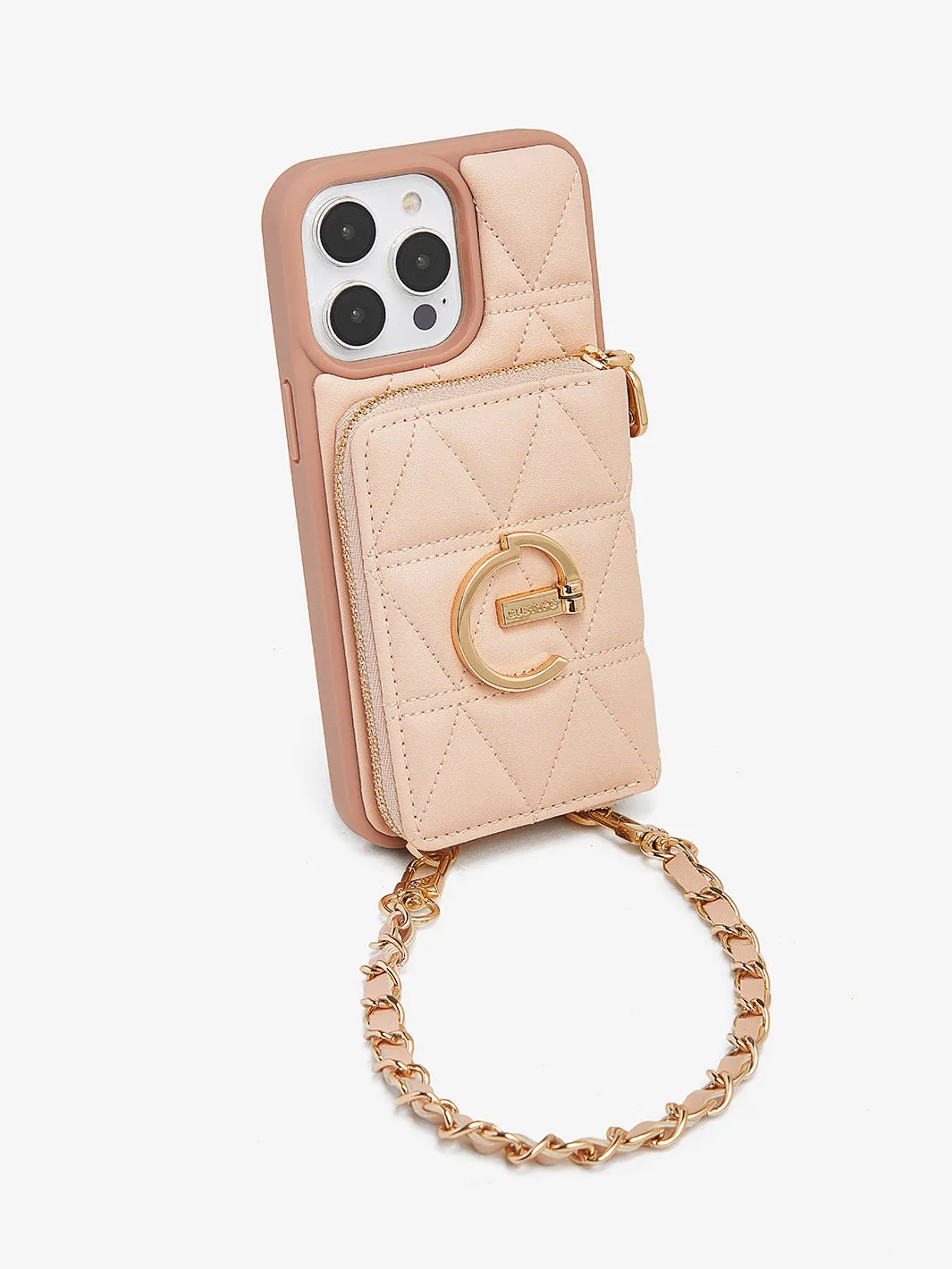 LuxeCharm- Triangle Argyle Phone Case with Adjustable Chain Strap