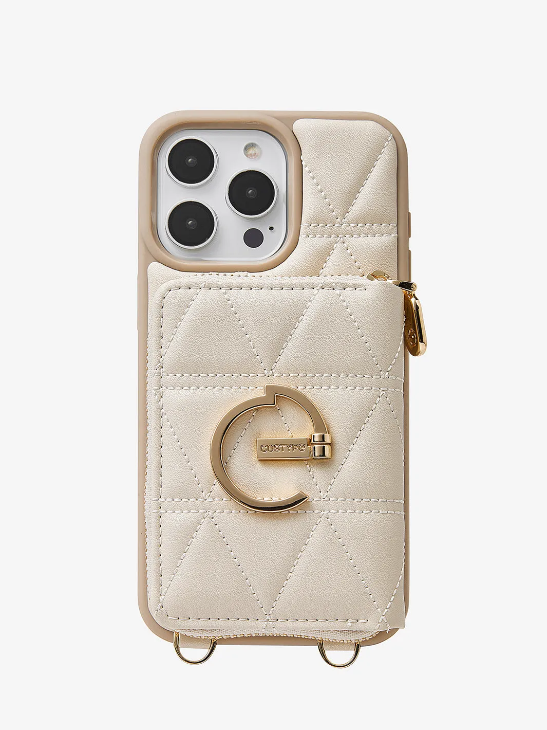 LuxeCharm- Triangle Argyle Phone Case with Adjustable Chain Strap