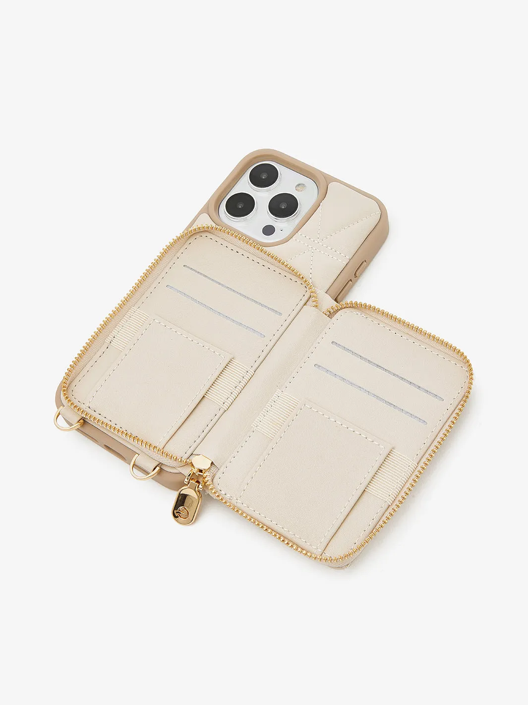 LuxeCharm- Triangle Argyle Phone Case with Adjustable Chain Strap