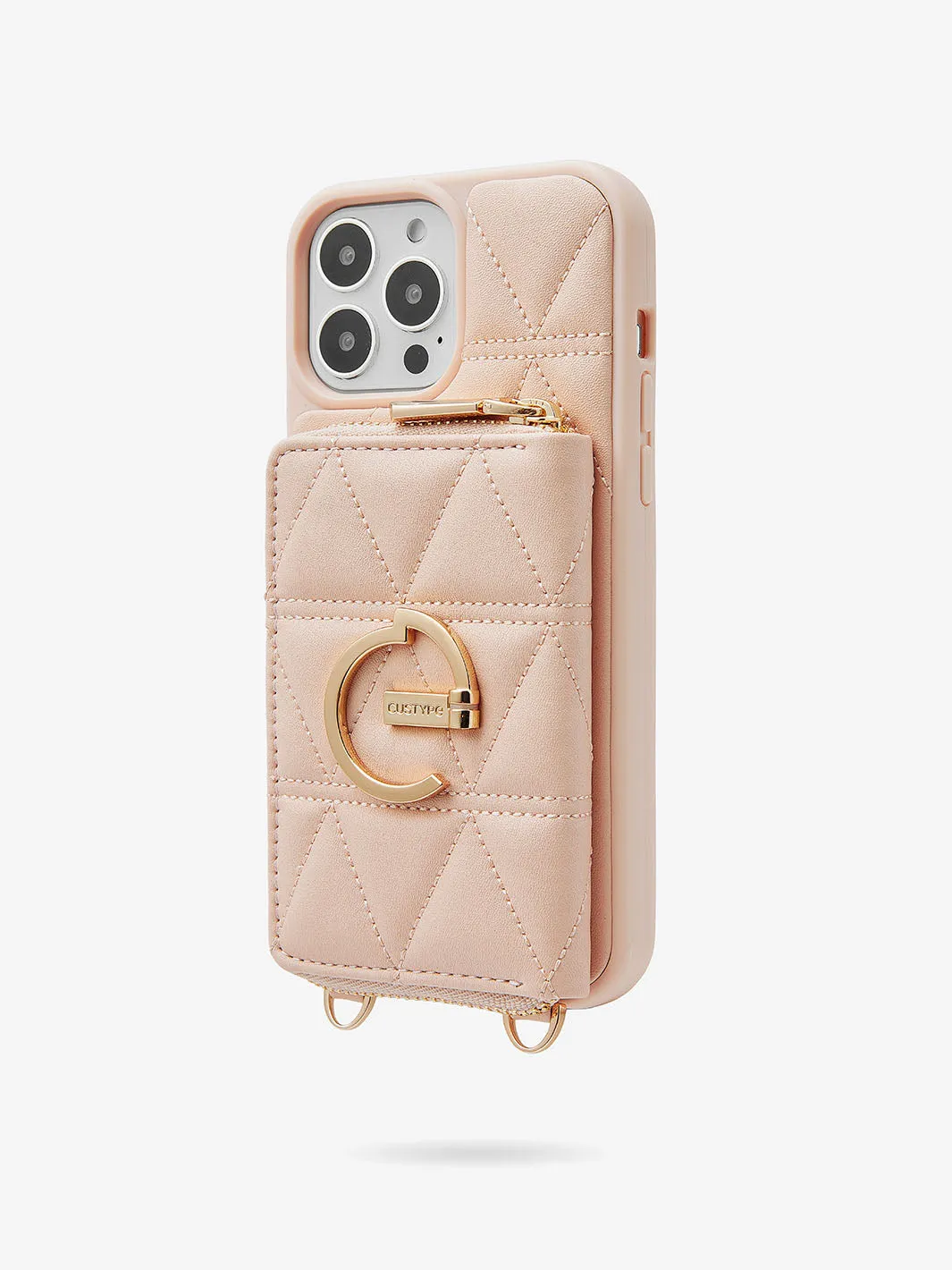 LuxeCharm- Triangle Argyle Phone Case with Adjustable Chain Strap