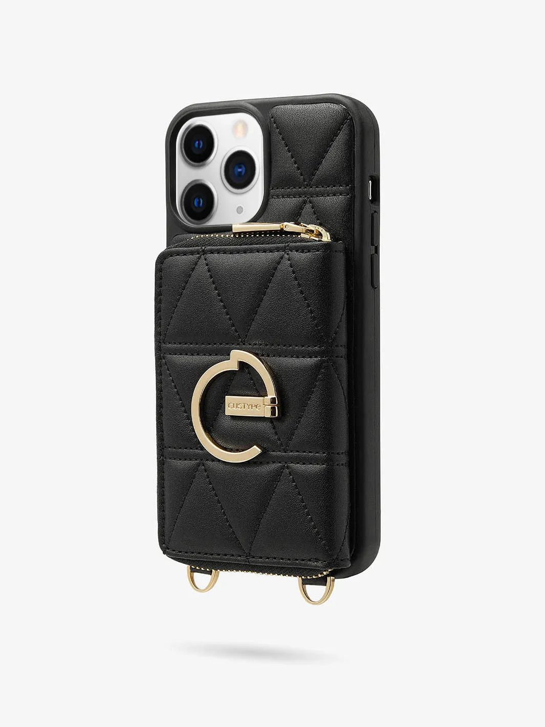LuxeCharm- Triangle Argyle Phone Case with Adjustable Chain Strap