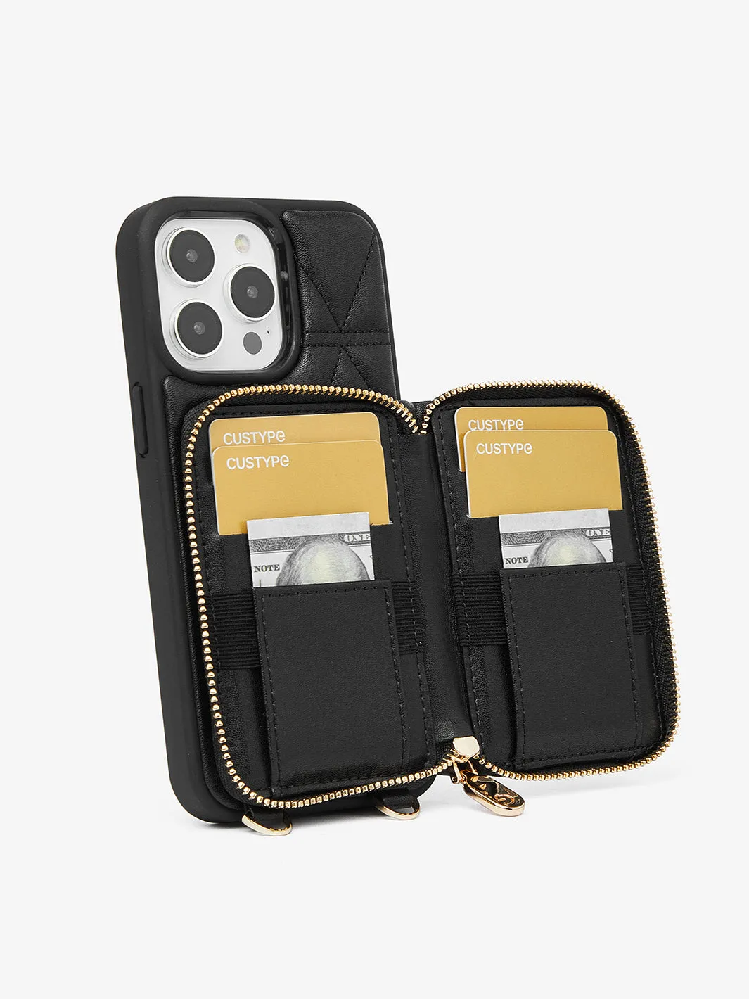 LuxeCharm- Triangle Argyle Phone Case with Adjustable Chain Strap