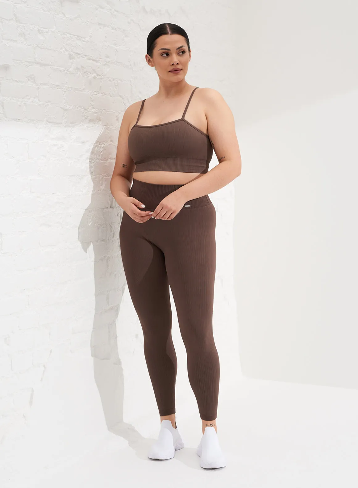 Macchiato Ribbed Seamless Strap Bra