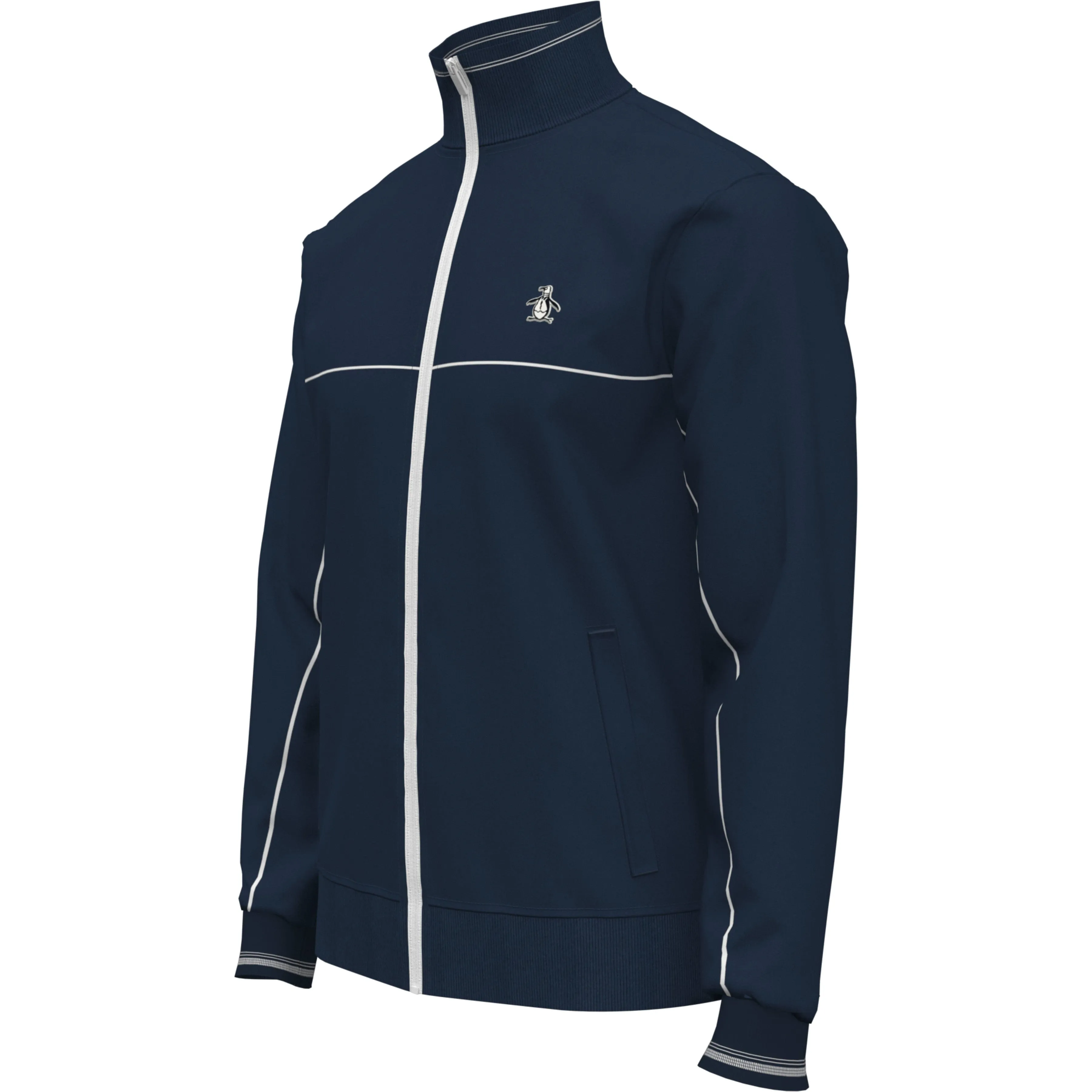 Mesh Double Knit Logo Back Full Zip Jacket