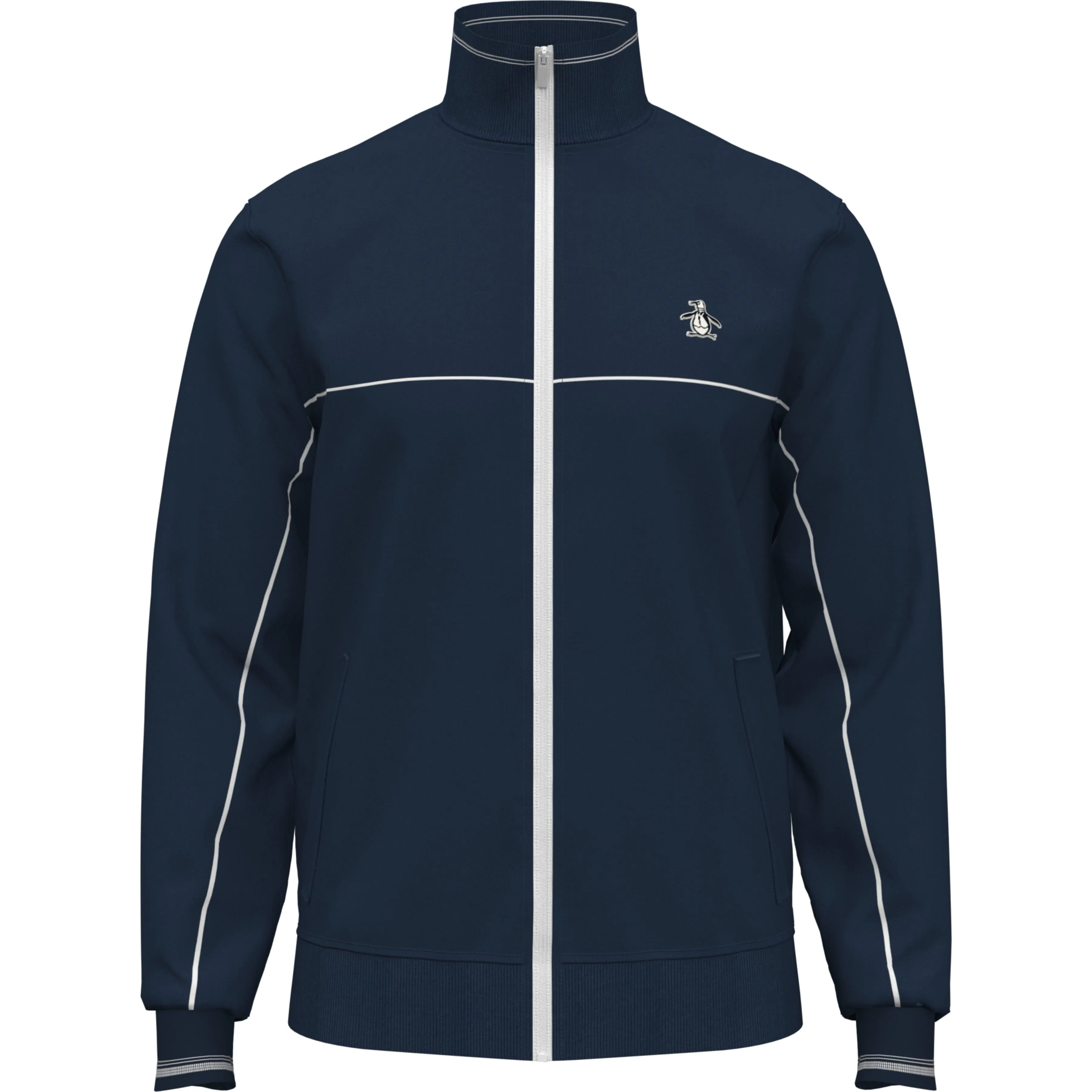 Mesh Double Knit Logo Back Full Zip Jacket