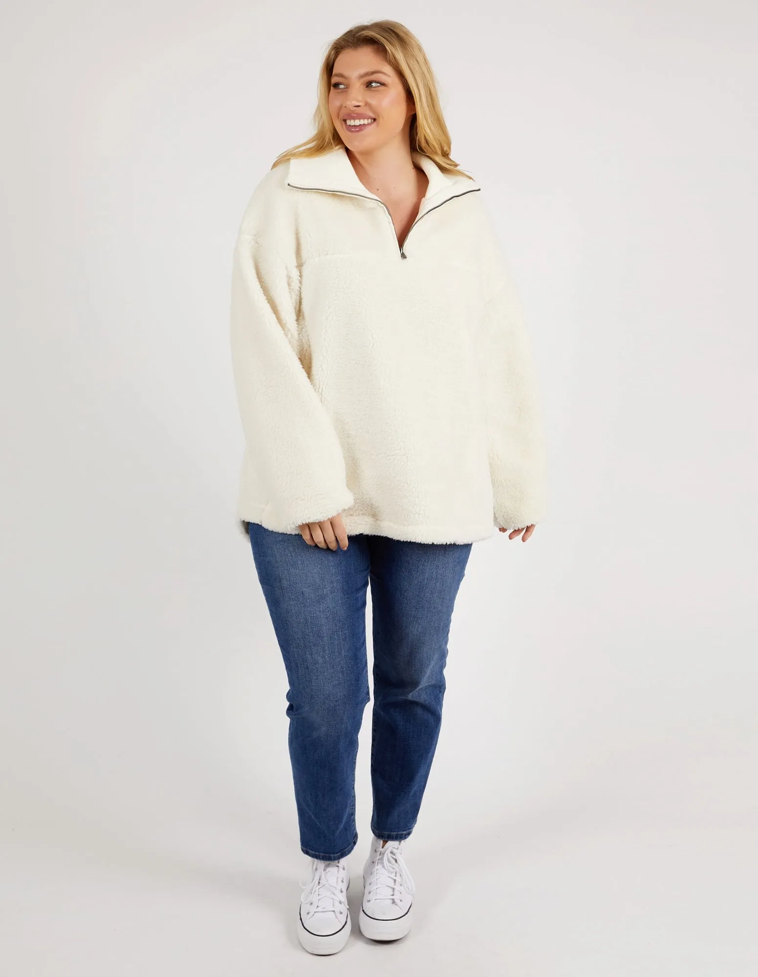 North 1/4 Zip Fleece Pearl
