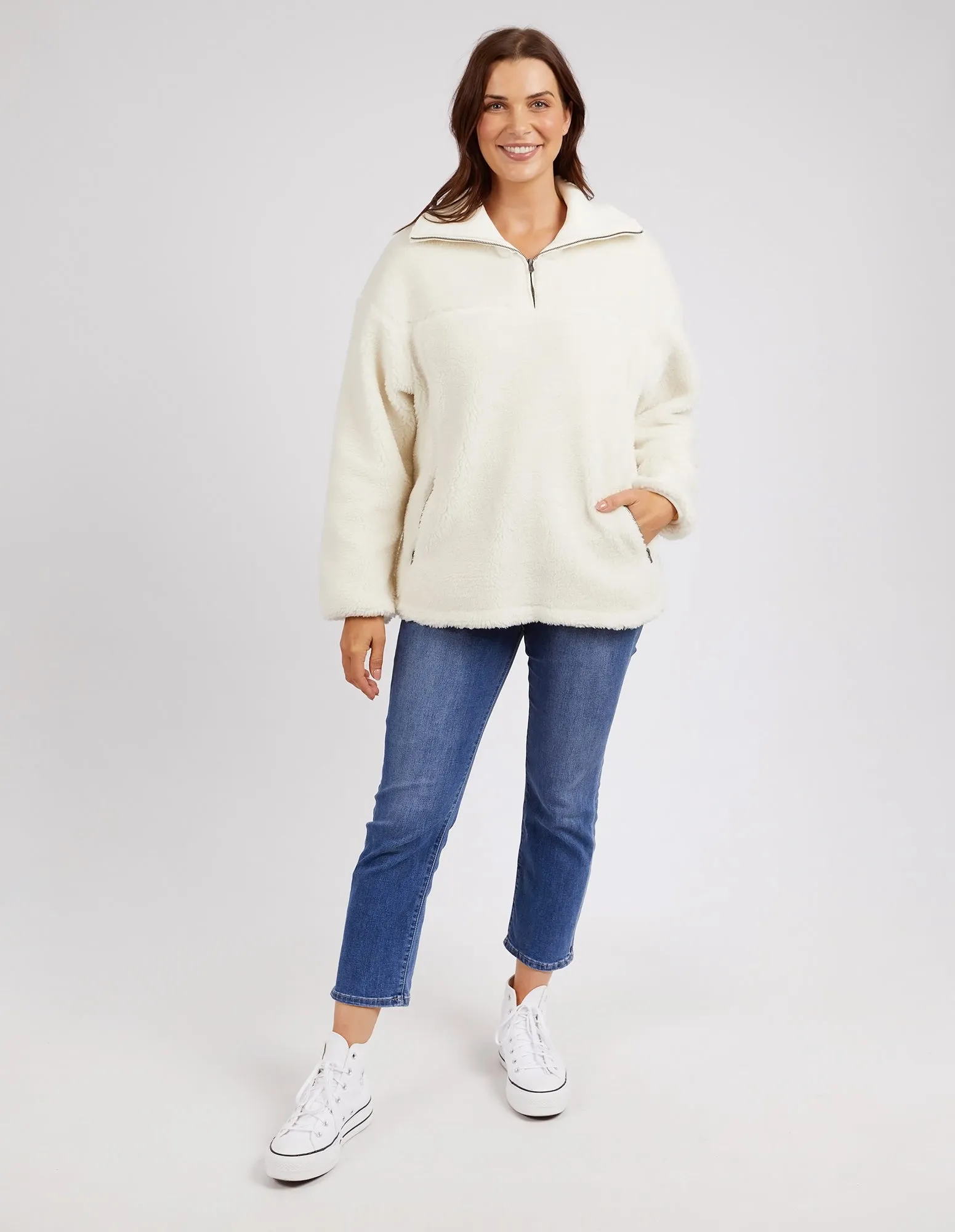 North 1/4 Zip Fleece Pearl
