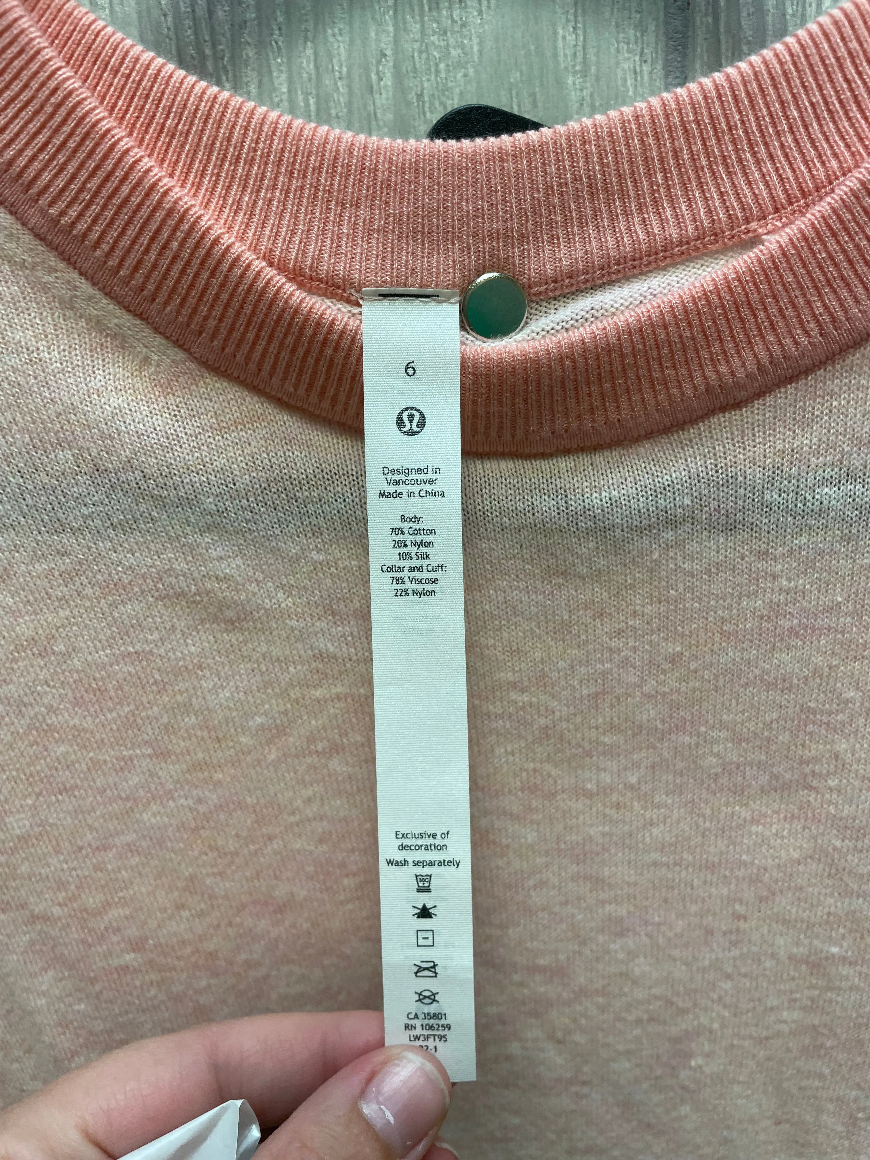 Orange & Pink Sweater Lululemon, Size S