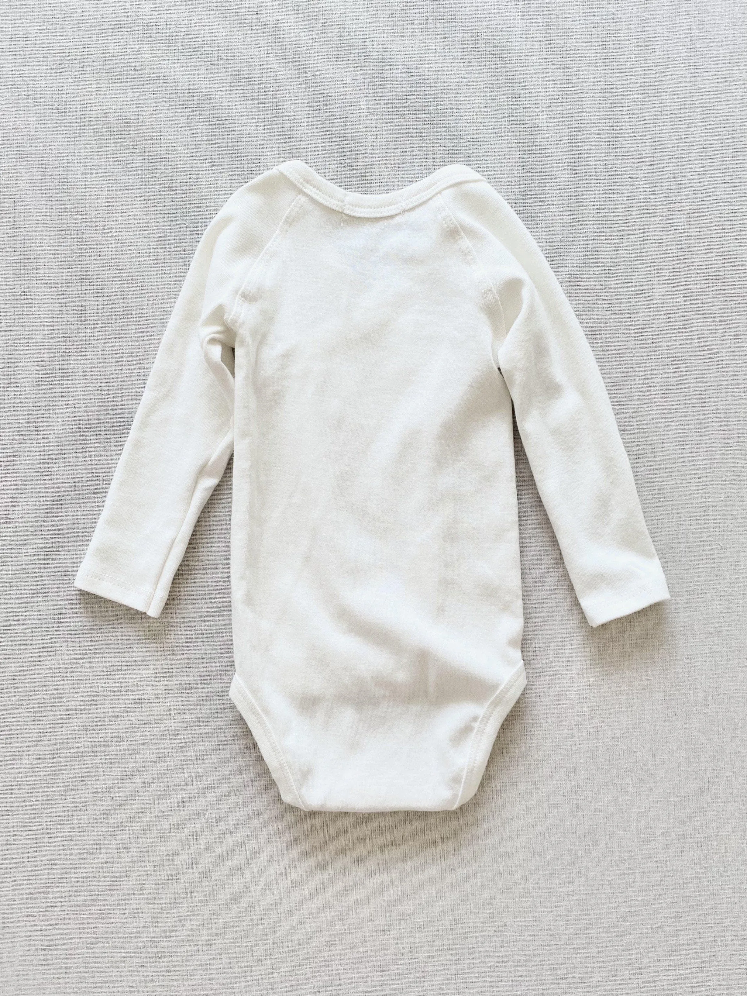 organic cotton wrap onesie - bright white