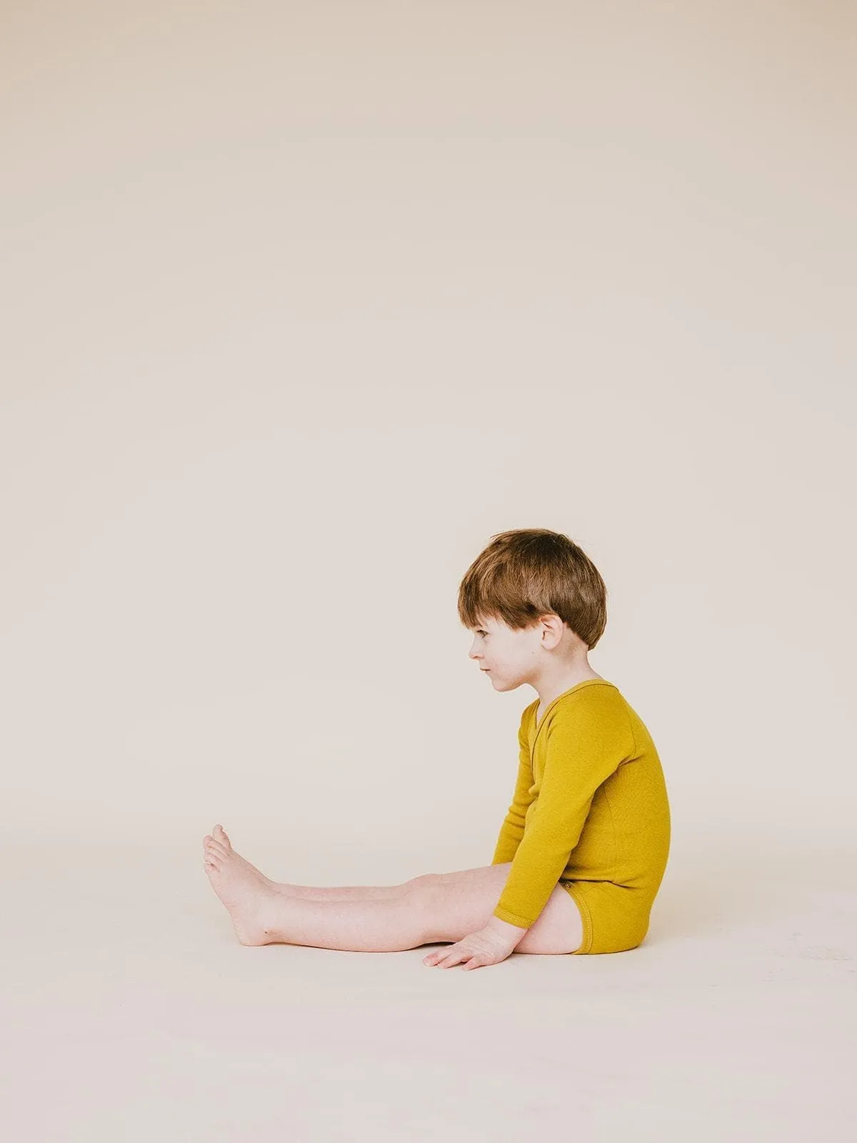 organic cotton wrap onesie - chartreuse