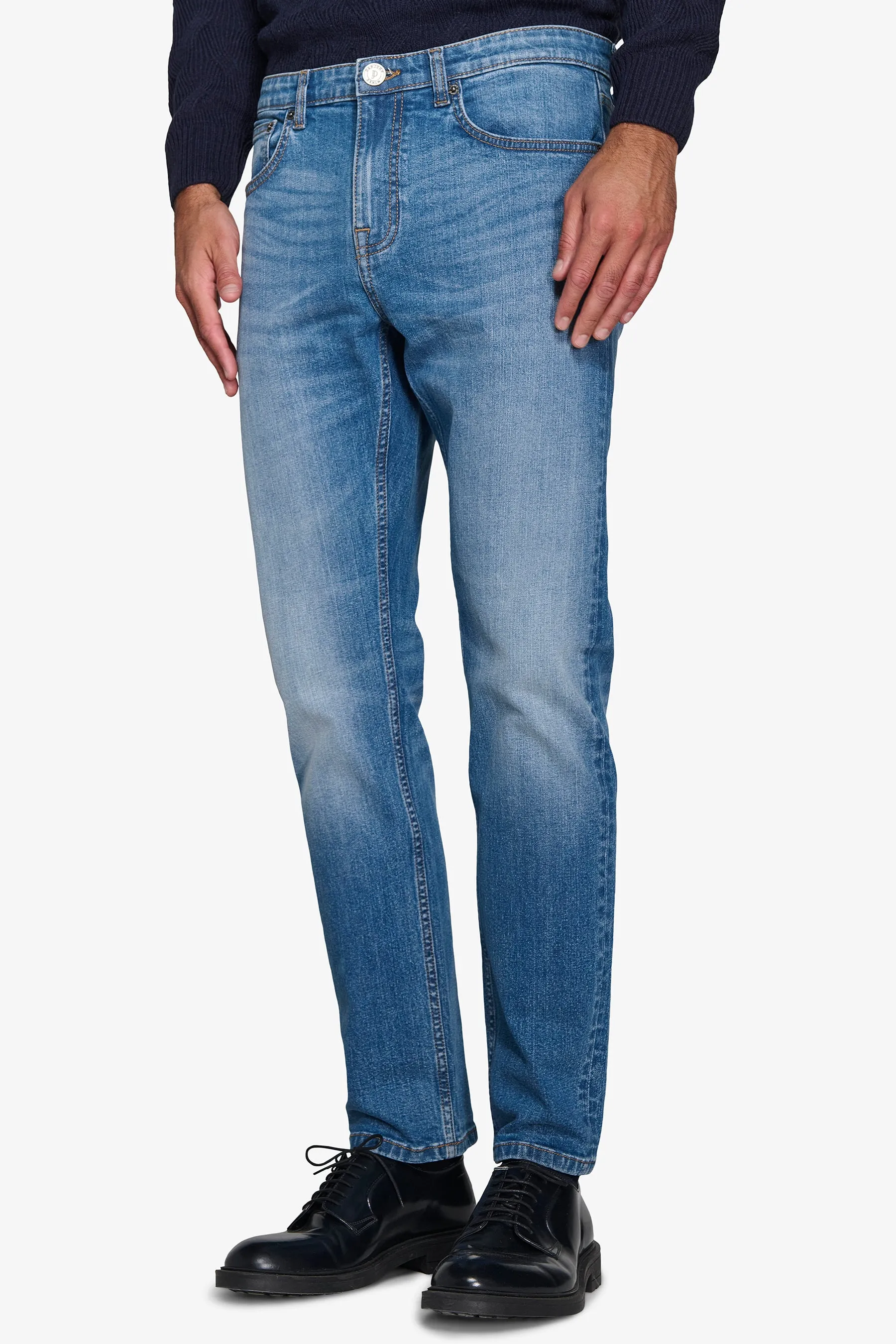 Pantalone denim blu chiaro