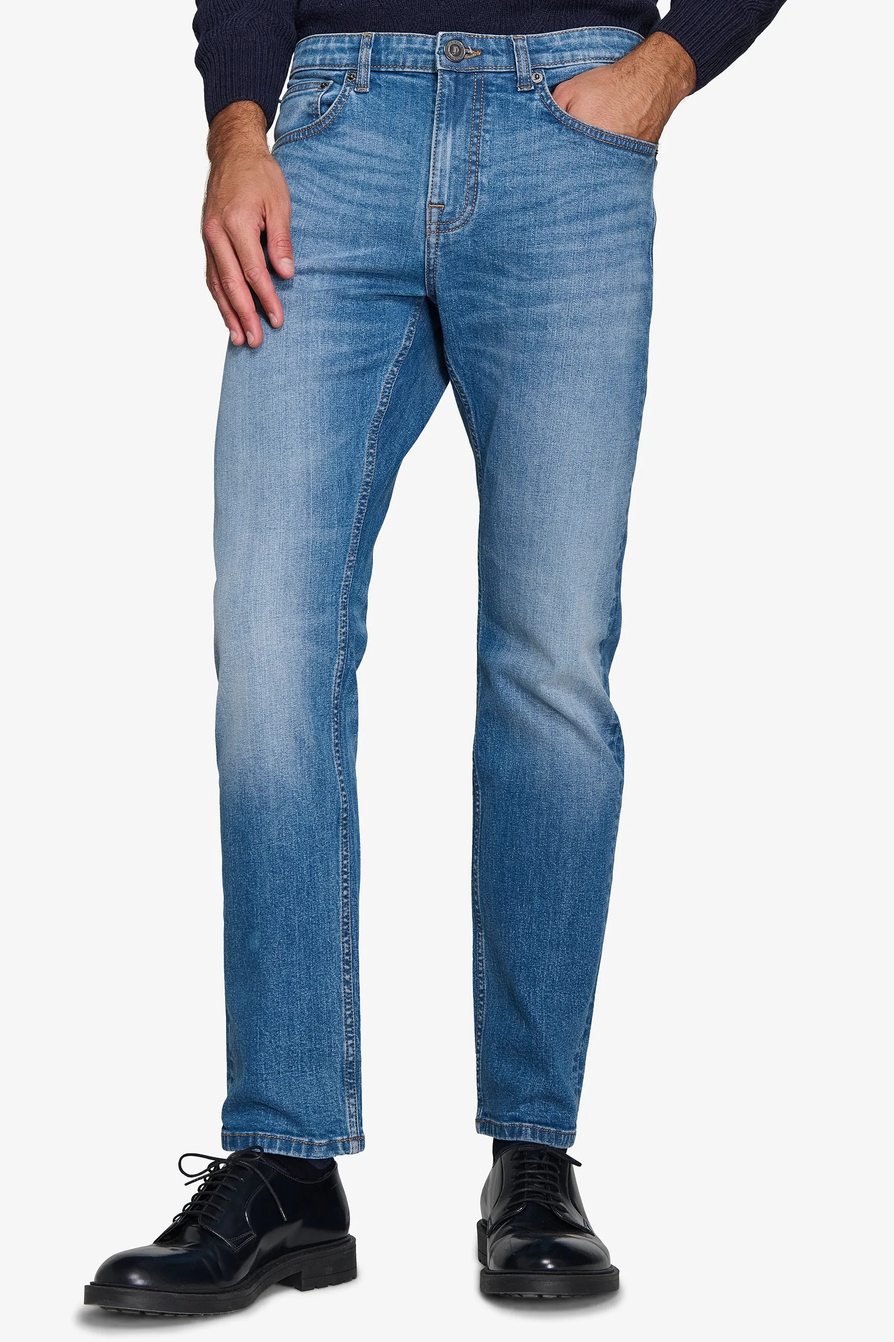Pantalone denim blu chiaro