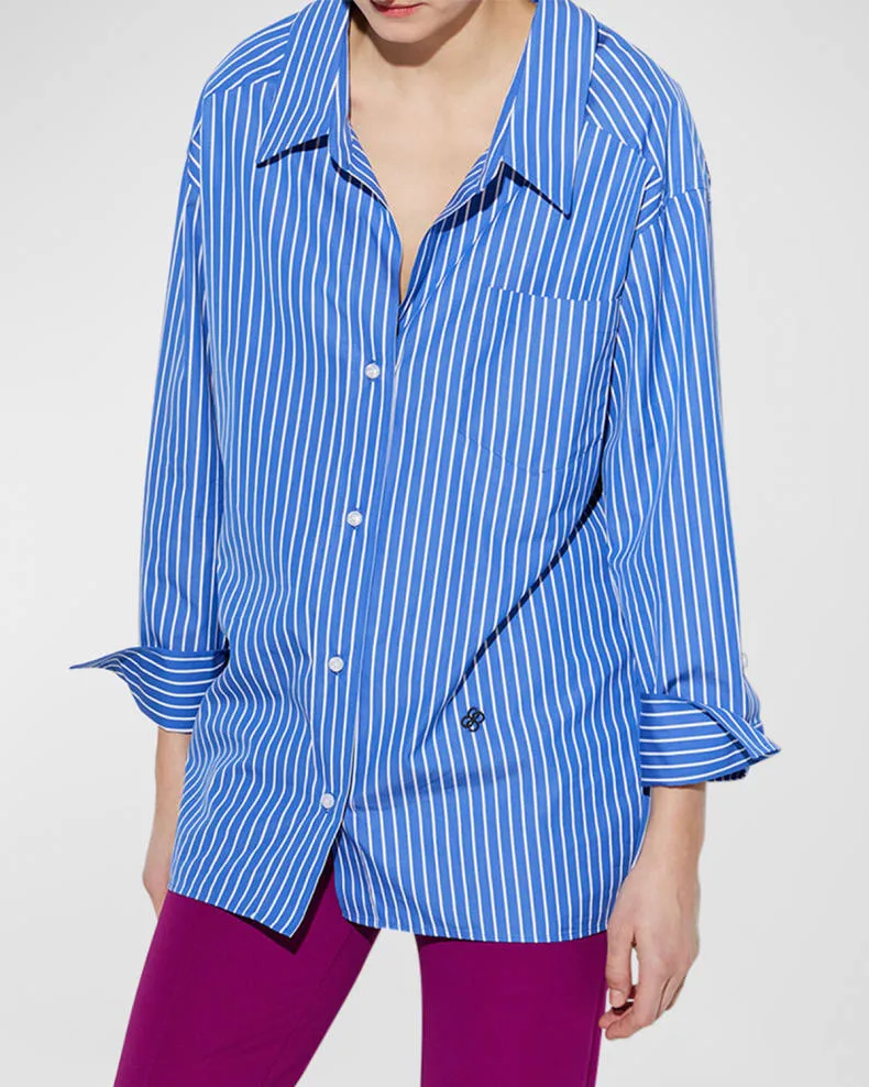 PETRA5BOLD54 Boyfriend bold striped shirt