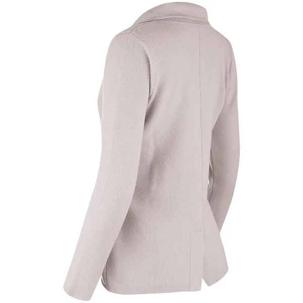 Pleated Front Blazer in Sand