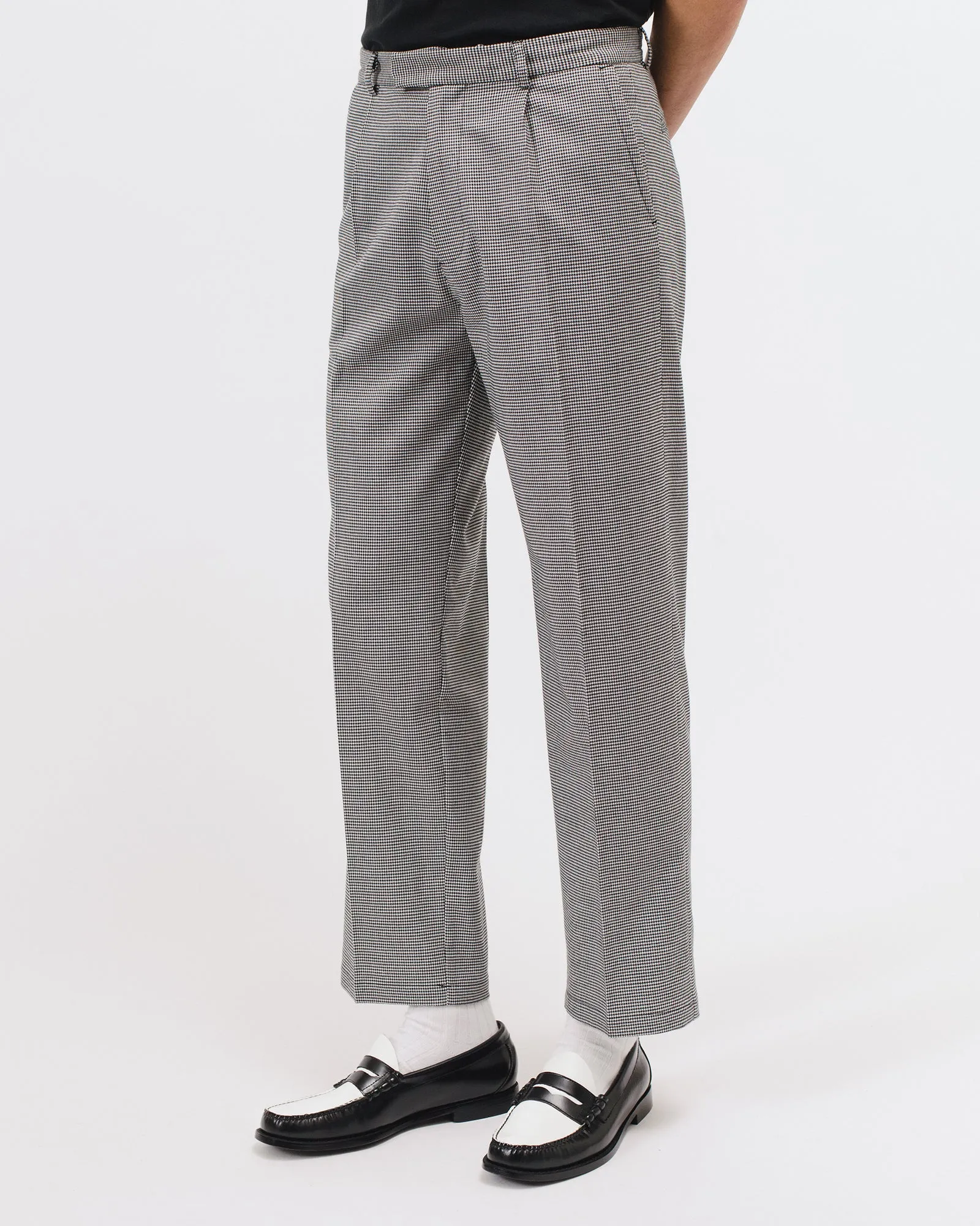 Pleated Suit Trouser - Houndstooth