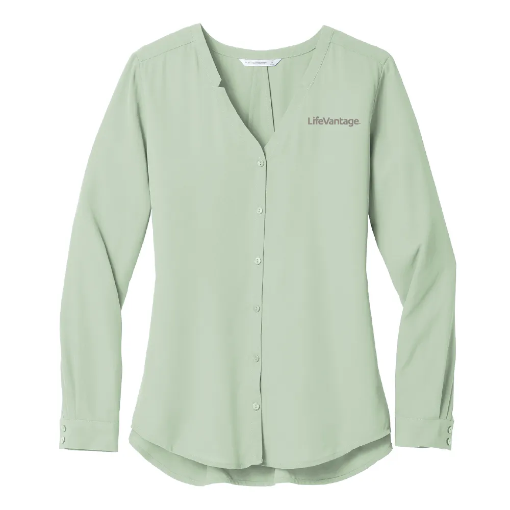 Port Authority ® Ladies Long Sleeve Button-Front Blouse