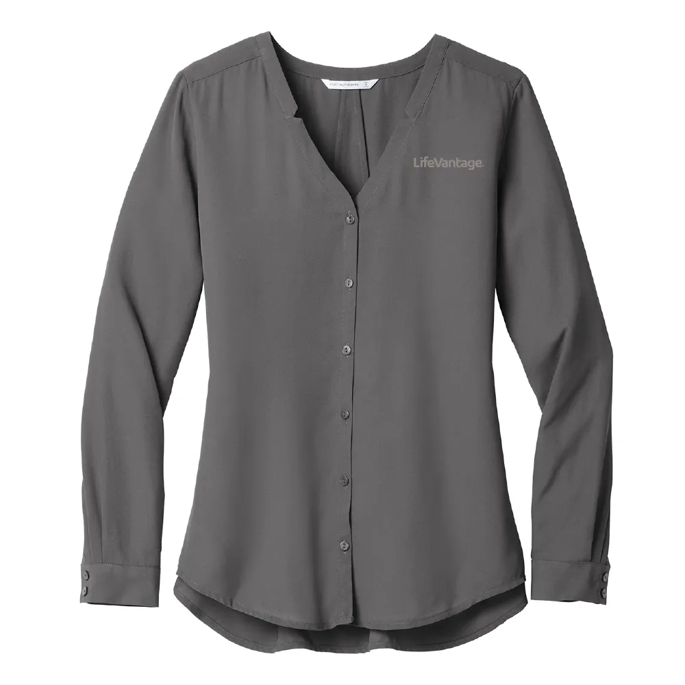 Port Authority ® Ladies Long Sleeve Button-Front Blouse