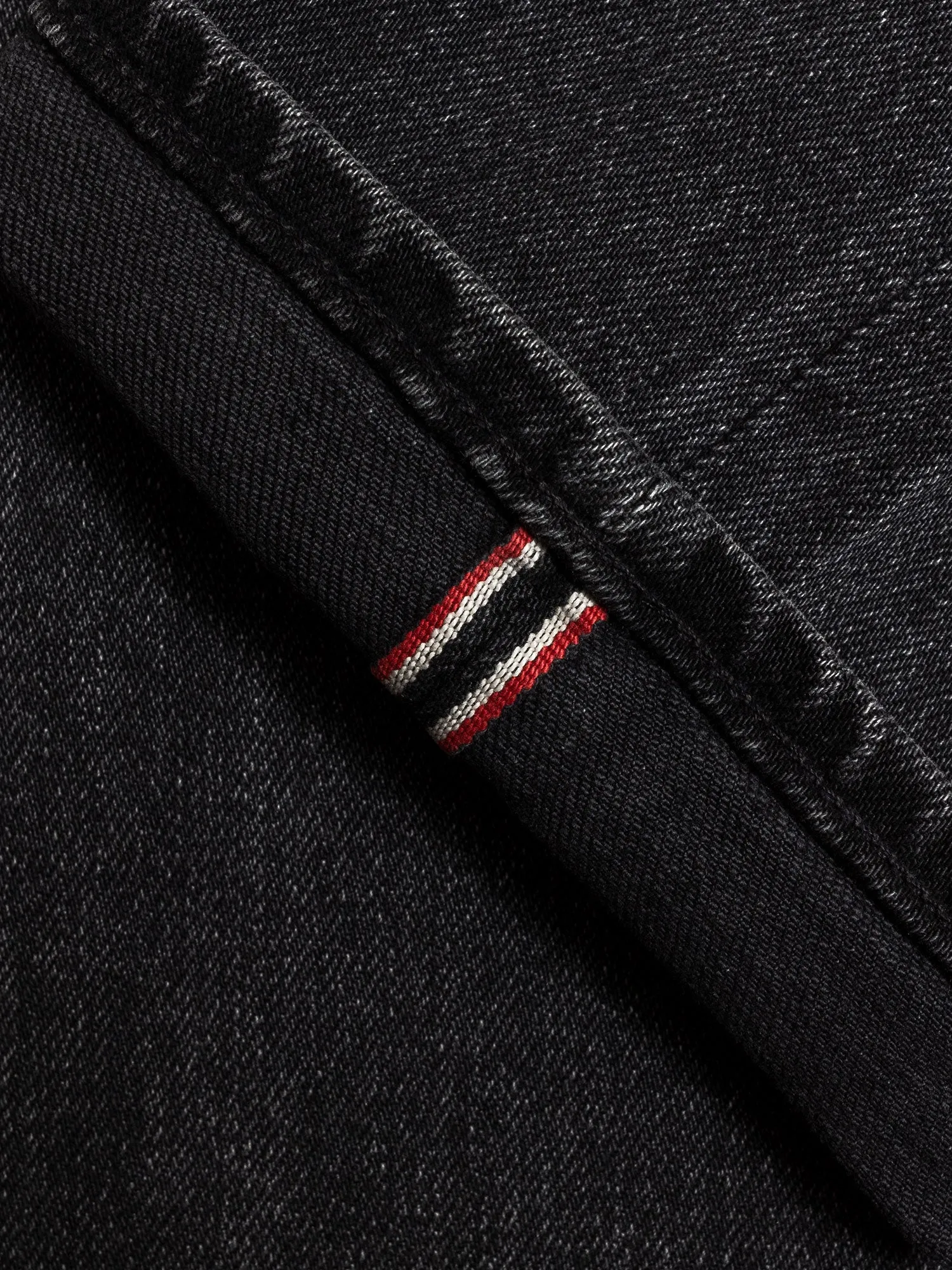 "Noel" 14oz Washed Black Stretch Selvedge Denim - Scissors Slim Tapered