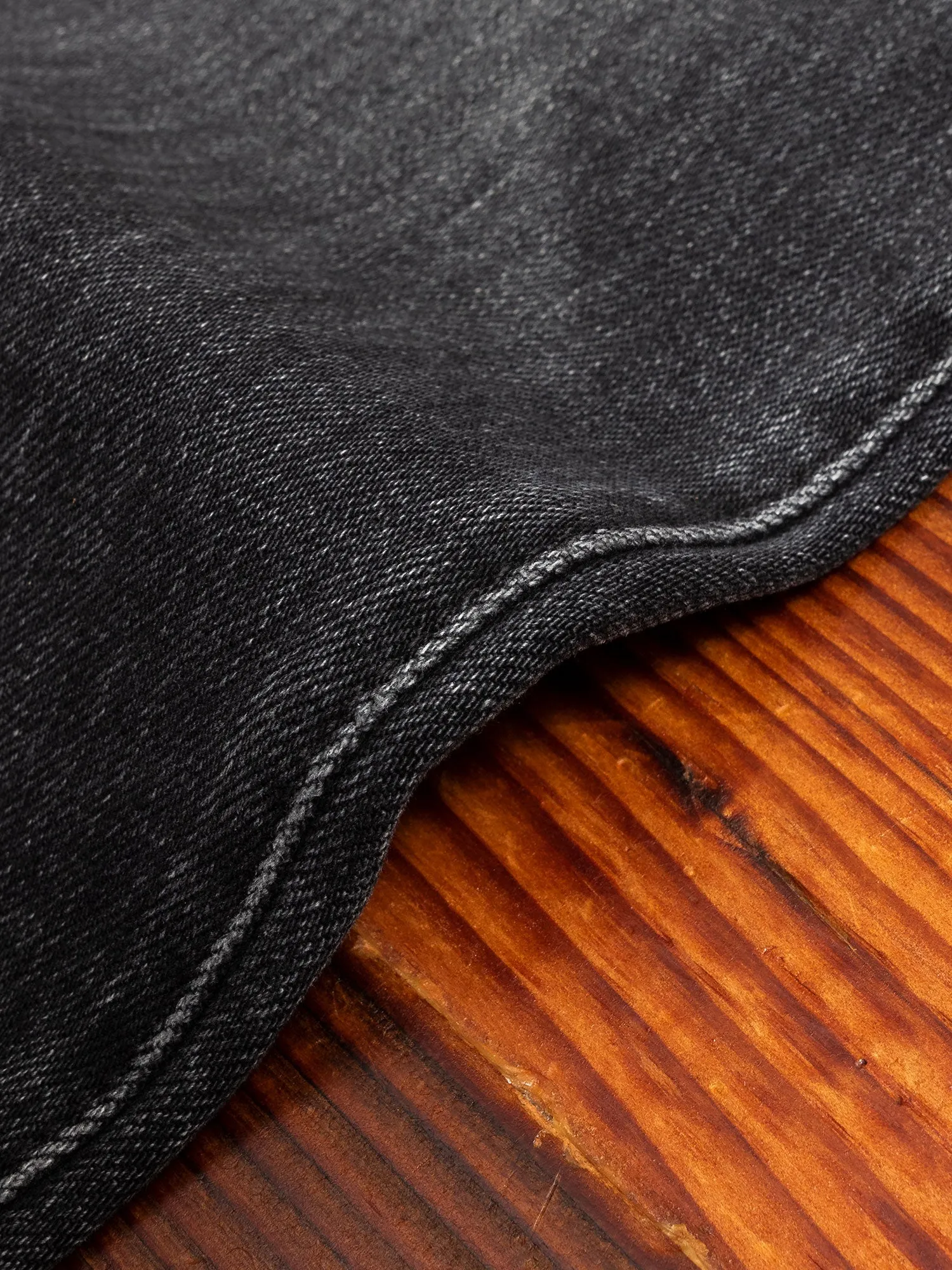 "Noel" 14oz Washed Black Stretch Selvedge Denim - Scissors Slim Tapered