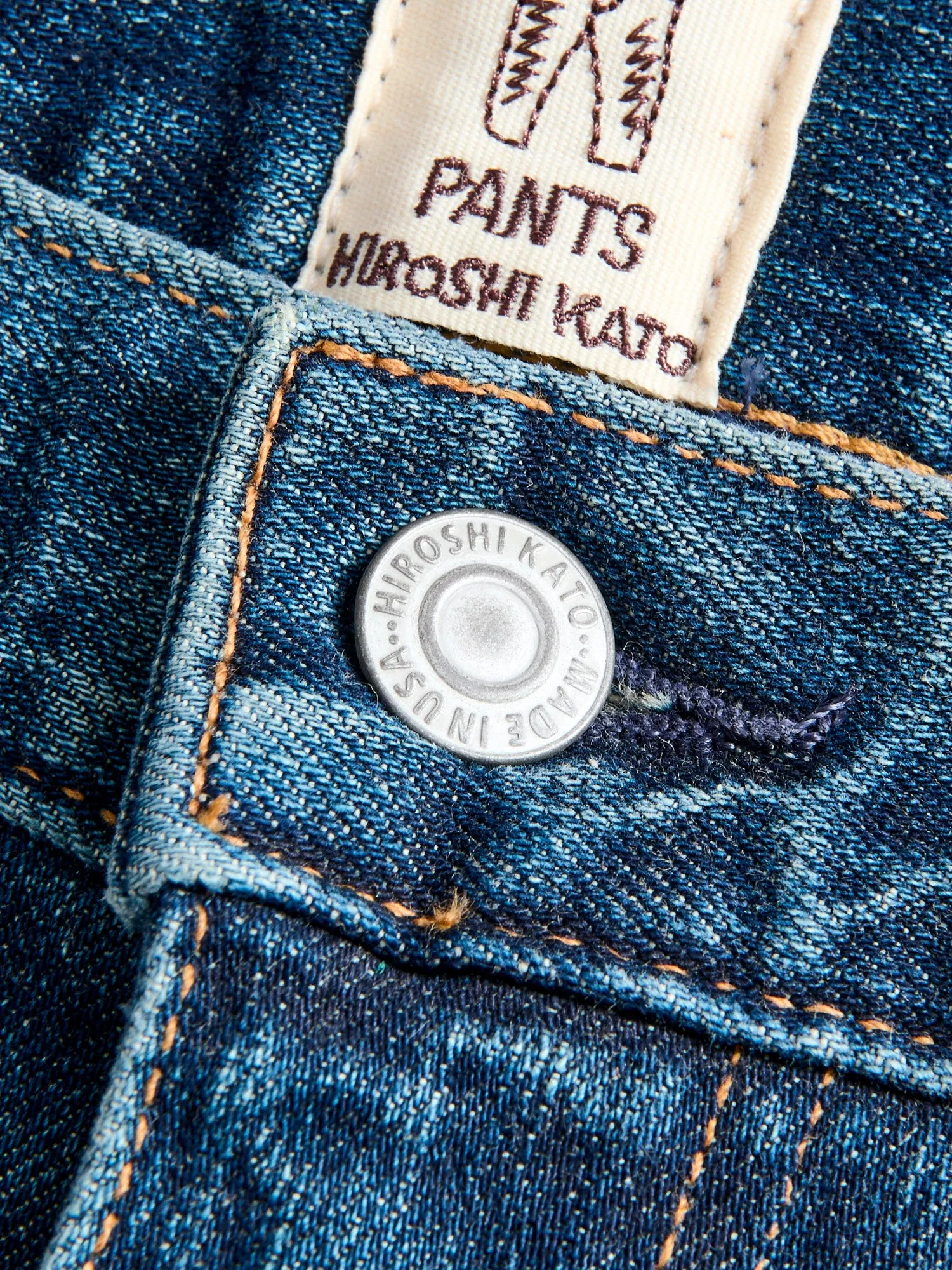 "Rain" 10.5oz Washed Indigo Stretch Selvedge Denim - Pen Slim