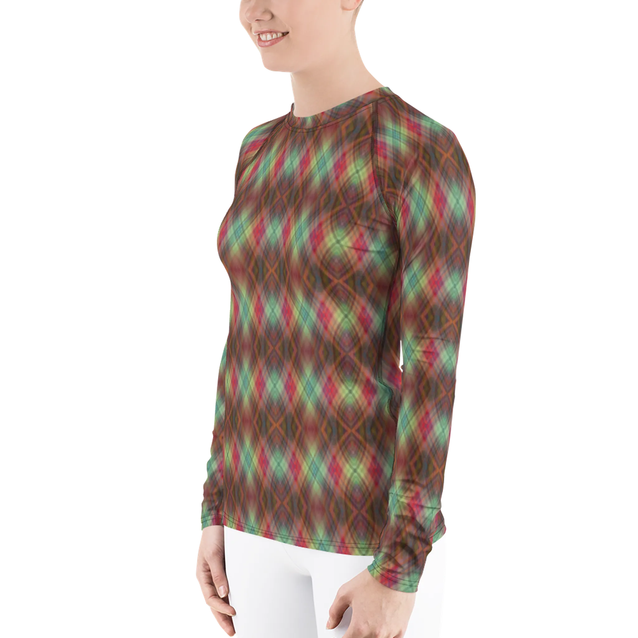 Recursia Argyle Rewired II Women's Rash Guard