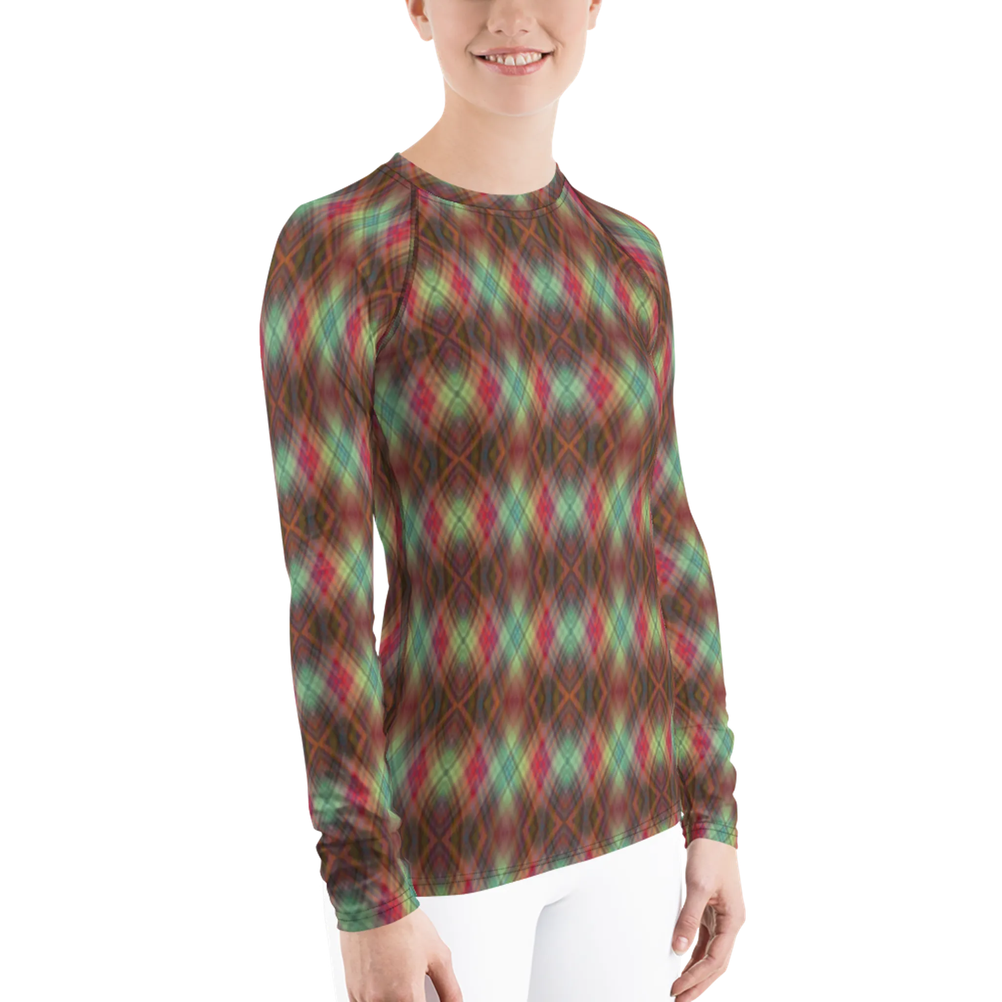 Recursia Argyle Rewired II Women's Rash Guard