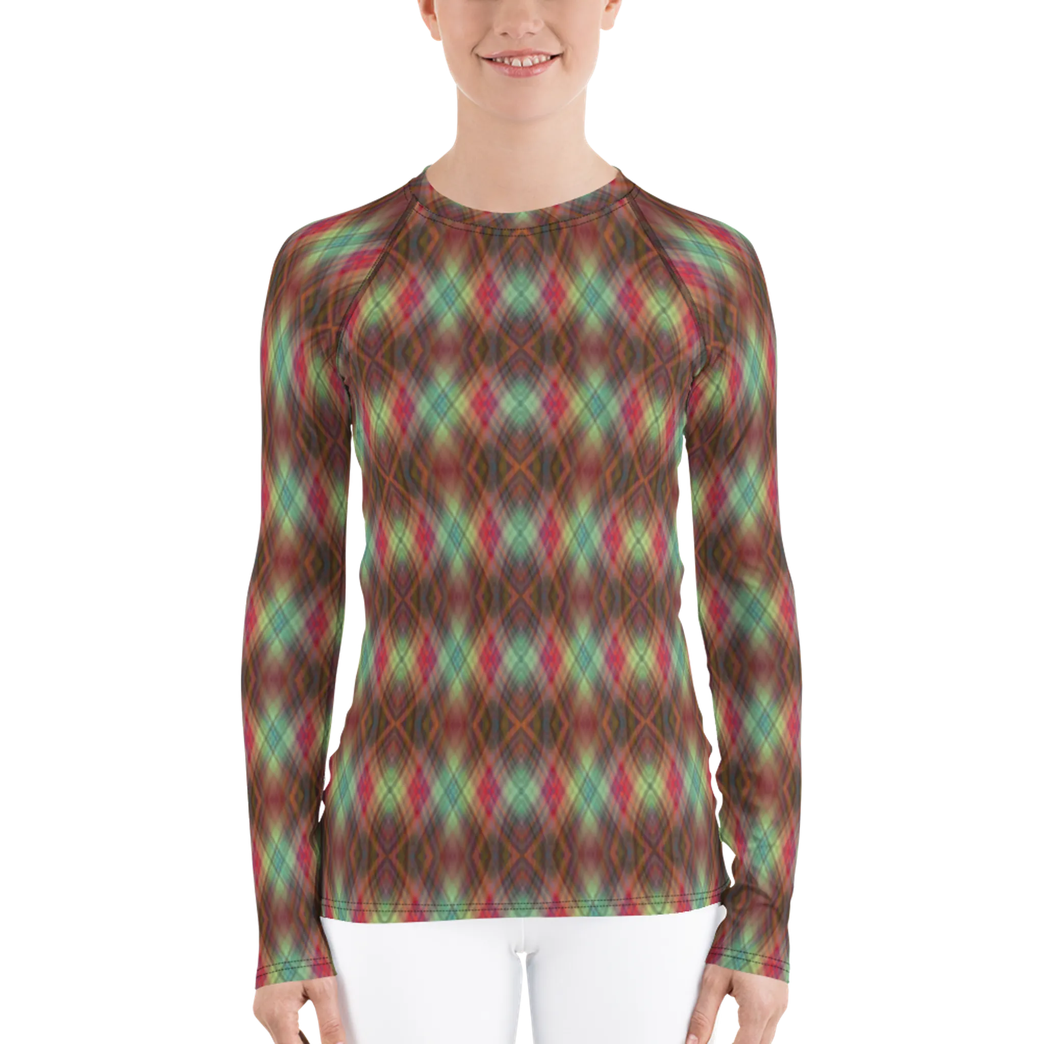 Recursia Argyle Rewired II Women's Rash Guard