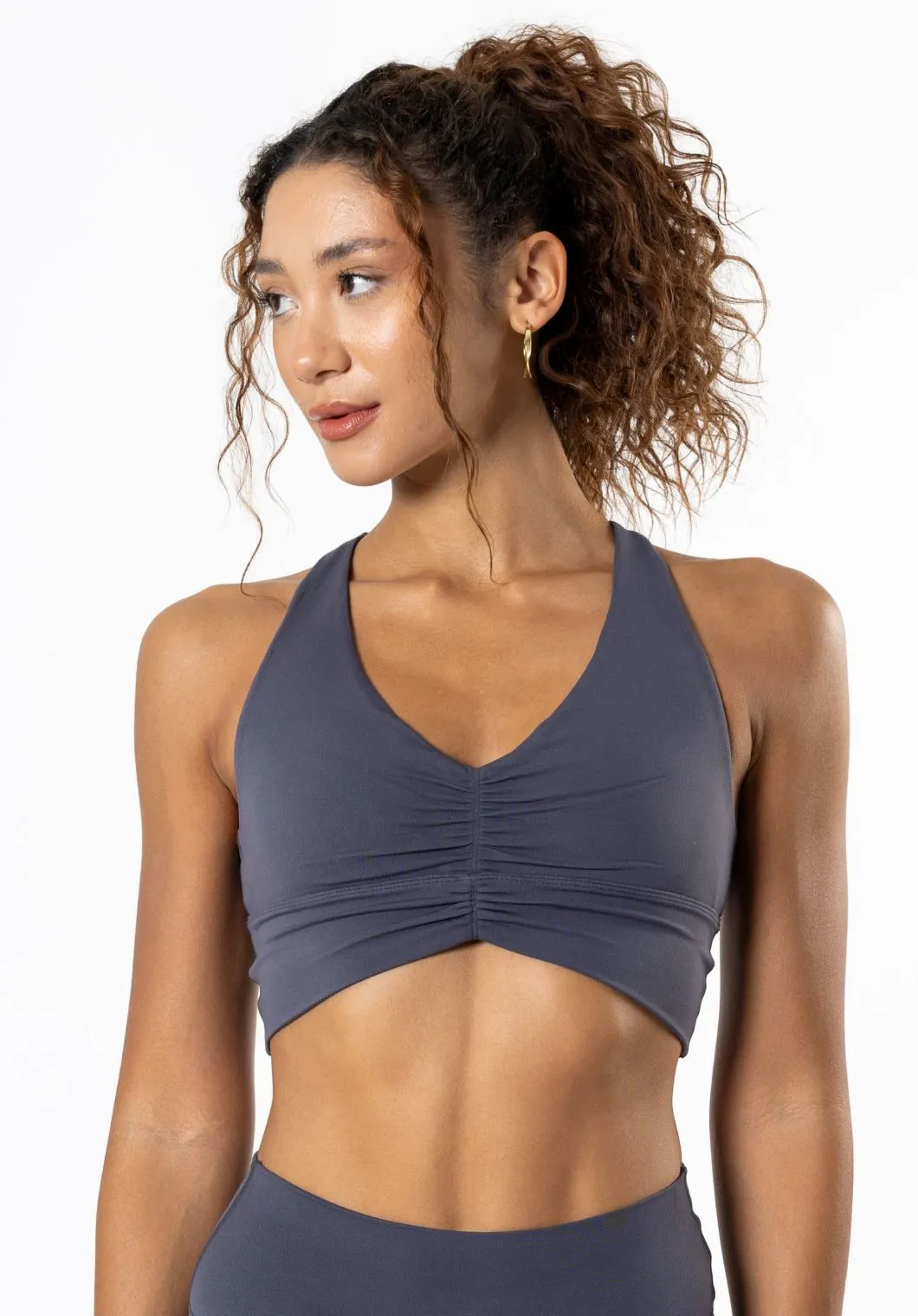 Reluna Ruched Bra Charcoal