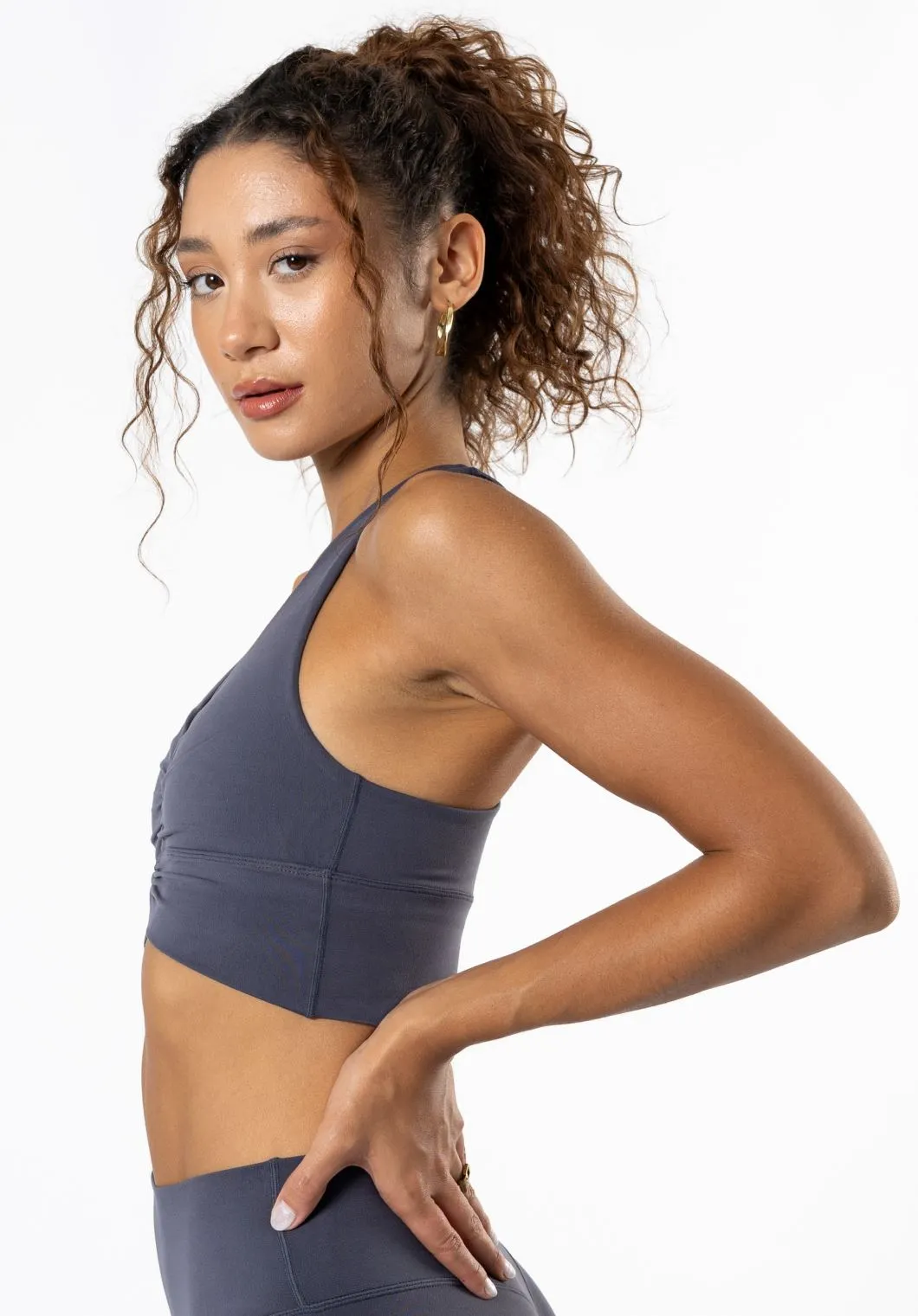Reluna Ruched Bra Charcoal