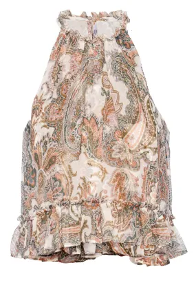 Renee Paisley Silk Halter Top