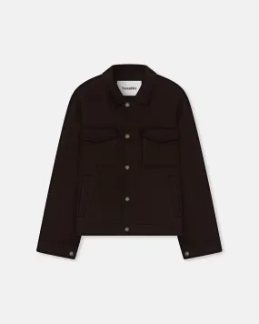 Rhys - Sale Wool And Silk-Blend Jacket - Coffee Ground