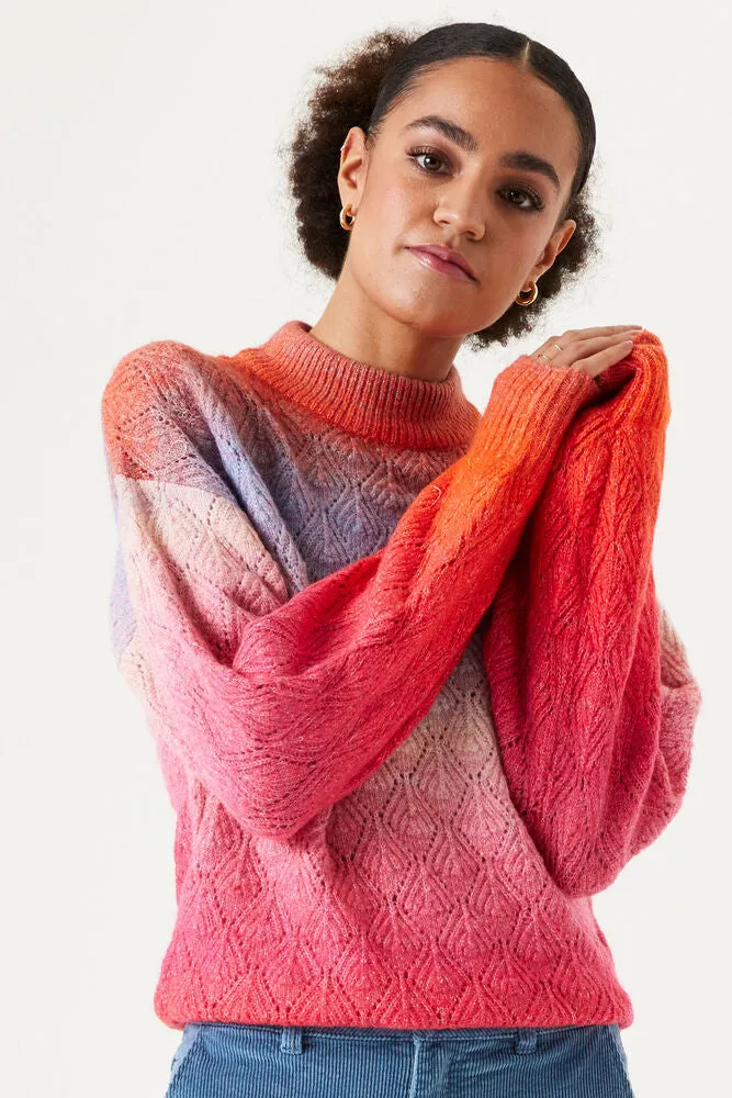 Scarlet Flame Gradient Sweater
