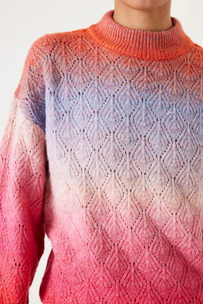 Scarlet Flame Gradient Sweater
