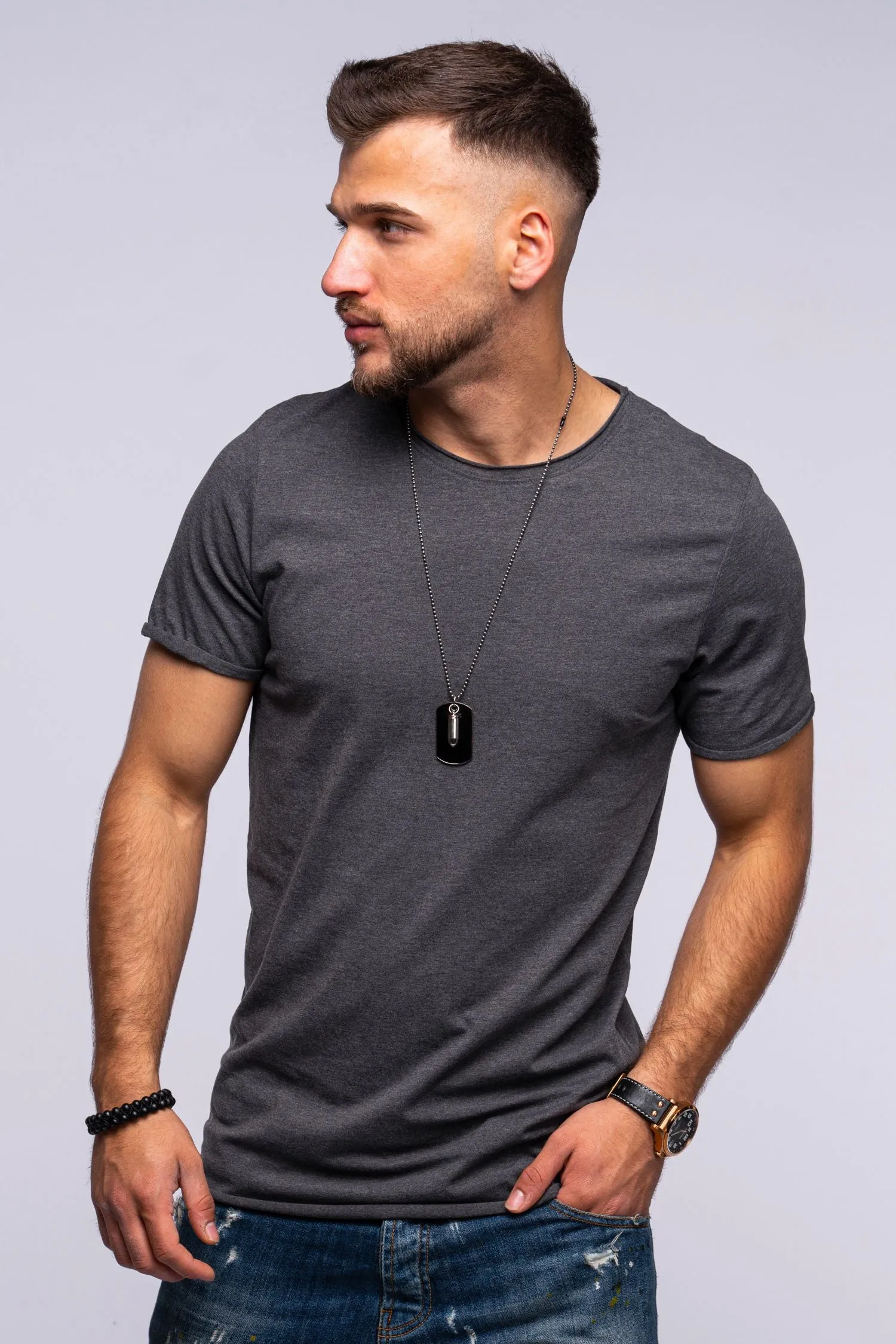 T-Shirt INFINITY O-Neck dunkelgrau
