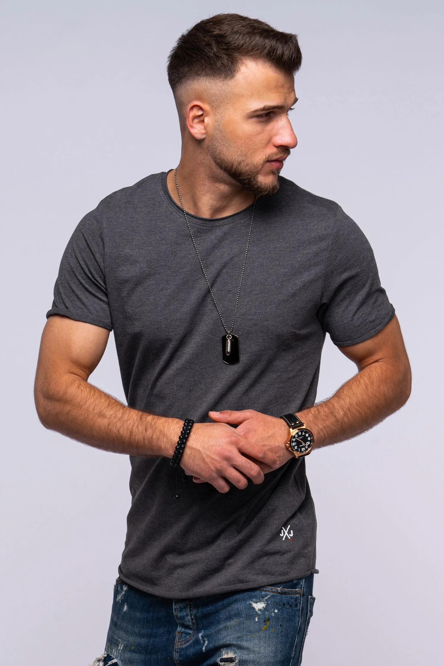 T-Shirt INFINITY O-Neck dunkelgrau