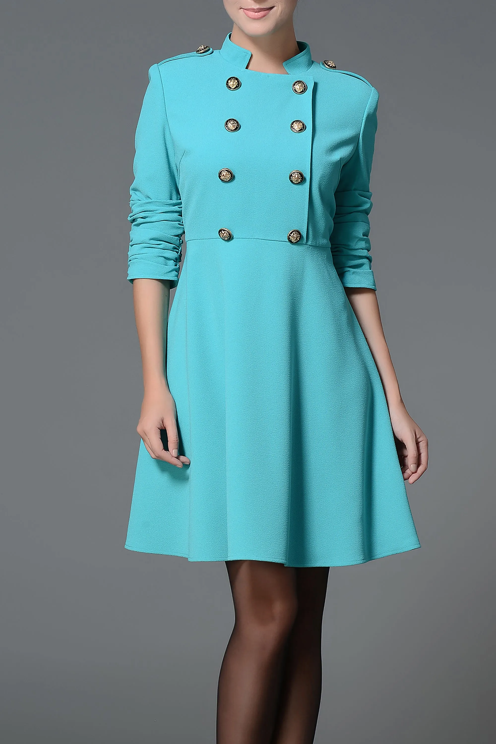 Tiffany Blue double-breasted Lana Dress