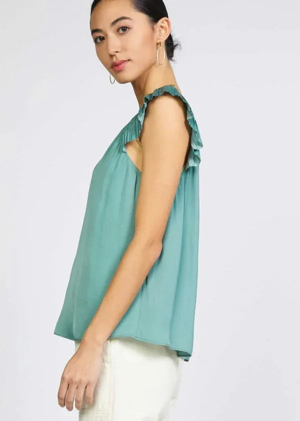 Val sweetheart neck Blouse I Sage Green