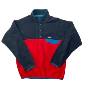 Vintage 90s Blue   Red Patagonia Synchilla Fleece - Large