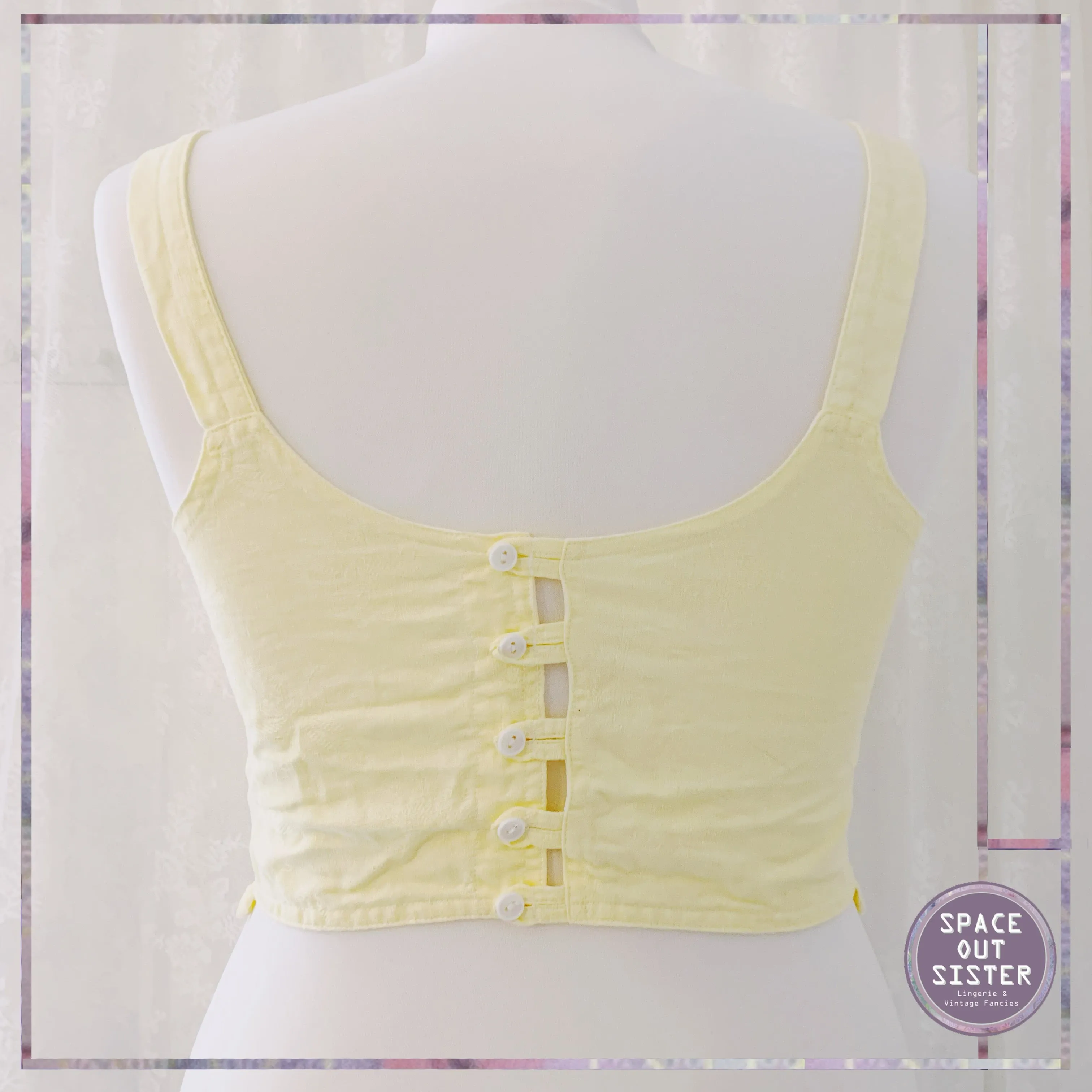 Vintage Cotton Lemon Longline Bra