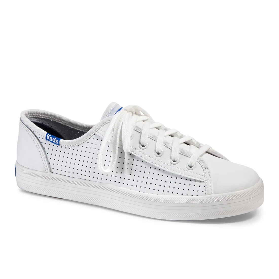 Women's Kickstart Retro Court Perf White Blue (WH56598)