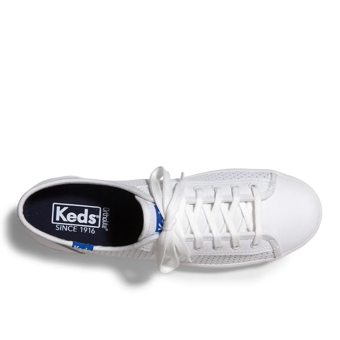 Women's Kickstart Retro Court Perf White Blue (WH56598)