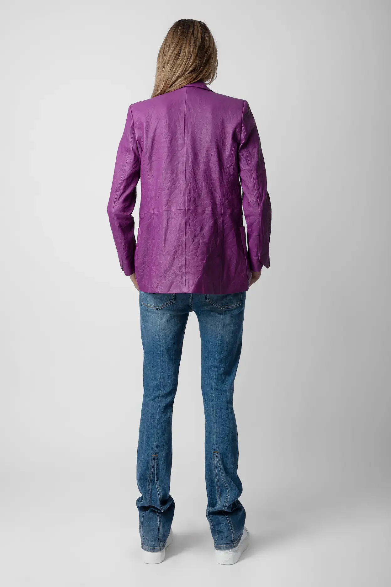 Zadig & Voltaire Visko Cuir Froisse Veste
